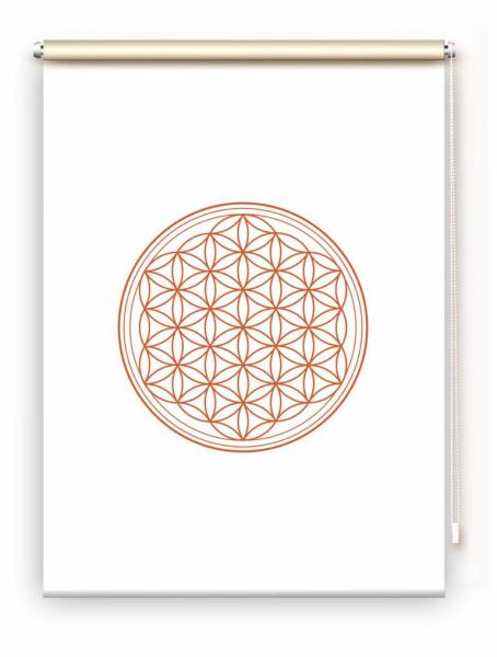 Rollo Blume des Lebens pfeffer blanco - Sichtschutz Extartiqe